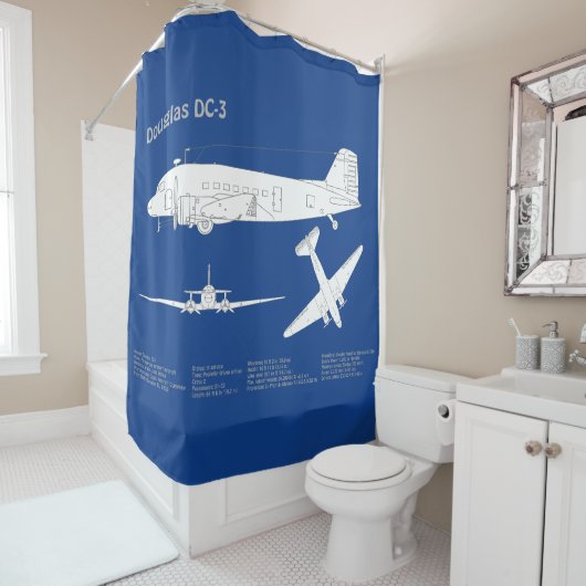 Rideaux De Douche Douglas DC-3 - Plan de dessin du plan directeur de (En situation)
