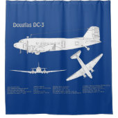 Rideaux De Douche Douglas DC-3 - Plan de dessin du plan directeur de (Devant)