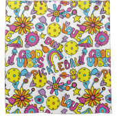 Rideaux De Douche Doux, Super, rétro années 90, blanc (Devant)