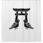 Rideaux De Douche Doves et Torii face (Devant)