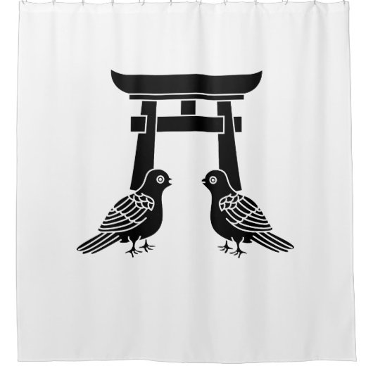 Rideaux De Douche Doves et Torii face (Devant)