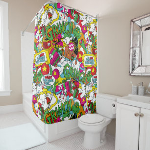 Rideaux De Douche Dr. Seuss Grinch Motif Coloré