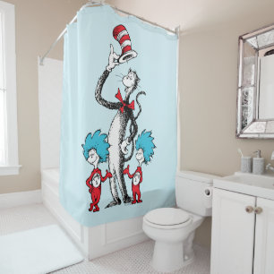 Rideaux De Douche Dr. Seuss Le Chat Chapeauté, Chose Un et Chose D
