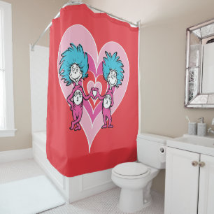 Rideaux De Douche Dr Seuss Valentine Thing 1 Thing 2