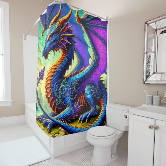 Rideaux De Douche Dragon (En situation)