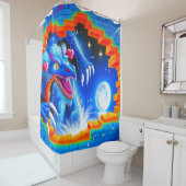 Rideaux De Douche Dragon Art (En situation)