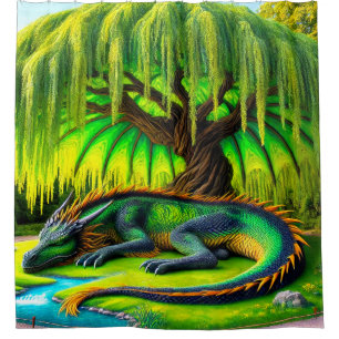 Rideaux De Douche Dragon Art