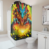 Rideaux De Douche Dragon Art (En situation)