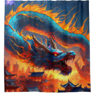 Rideaux De Douche Dragon Art