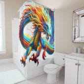 Rideaux De Douche Dragon Art (En situation)