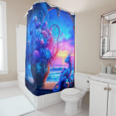 Rideaux De Douche Dragon Art (En situation)