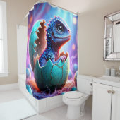 Rideaux De Douche Dragon Bleu Bébé (En situation)