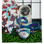 Rideaux De Douche Dragon chinois de Chien carlin (Devant)