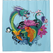 Rideaux De Douche Dragon d'eau chinois Poisson Koi (Devant)