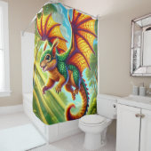Rideaux De Douche Dragon d'écureuil volant (En situation)