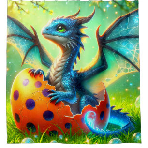 Rideaux De Douche Dragon d'incubation