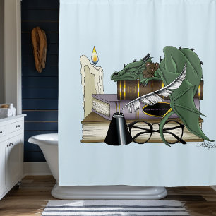Rideaux De Douche Dragon Endormi Fantaisiste Vert Cosy Amateur de Li