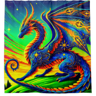 Rideaux De Douche Dragon Majestueux