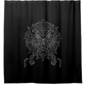 Rideaux De Douche Dragon Mandala Tattoo Design (Devant)