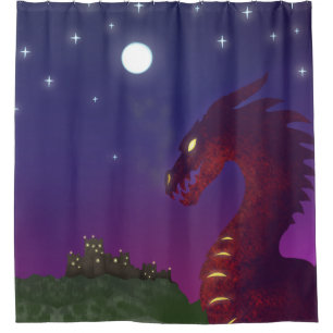 Rideaux De Douche Dragon médiéval