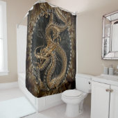 Rideaux De Douche Dragon oriental chinois dragon (En situation)