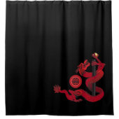 Rideaux De Douche Dragon rouge (Devant)