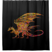 Rideaux De Douche Dragon rustique en mosaïque Extraordinaire sur noi (Devant)