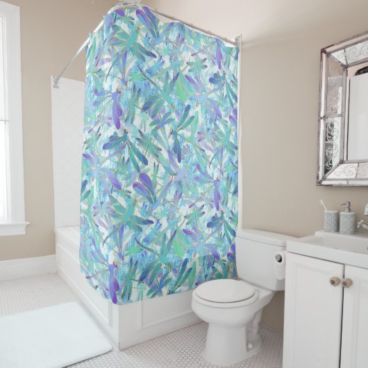 Rideaux De Douche Dragonflies d'été ensoleillées (En situation)