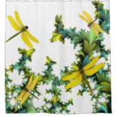 Rideaux De Douche Dragonflies jaunes (Devant)