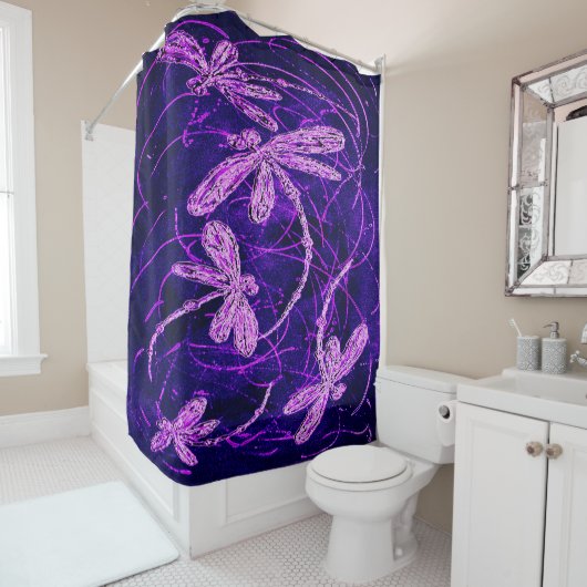 Rideaux De Douche Dragonfly Disco (En situation)