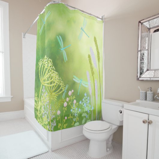 Rideaux De Douche Dragonfly Meadow (En situation)