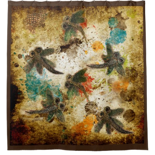 Rideaux De Douche Dragonfly Rustic Splash (Devant)
