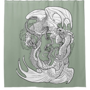 Rideaux De Douche Dragons enchaînés