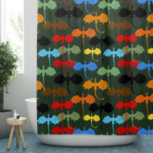 Rideaux De Douche Dragons Green Flight Imaginaire