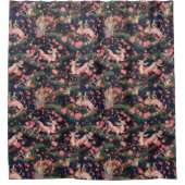 Rideaux De Douche Dragons roses et fleurs de cerisiers (Devant)