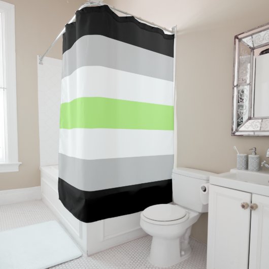 Rideaux De Douche Drapeau Agender (En situation)