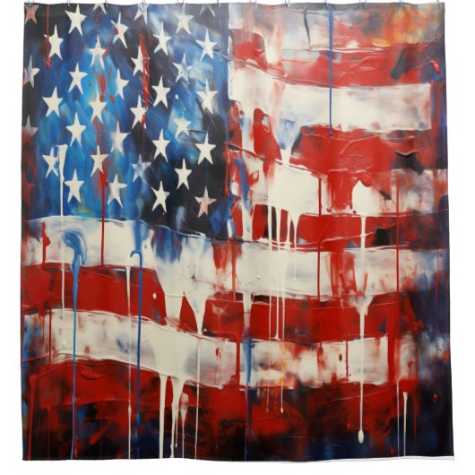 Rideaux De Douche Drapeau américain (Devant)