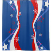 Rideaux De Douche Drapeau américain Abstrait (Devant)