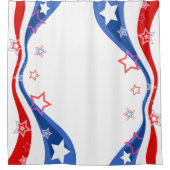 Rideaux De Douche Drapeau américain Abstrait (Devant)