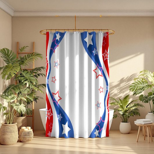 Rideaux De Douche Drapeau américain Abstrait