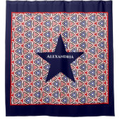 Rideaux De Douche Drapeau américain couleurs Patriotic Motif Star (Devant)