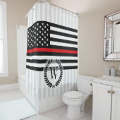 Rideaux De Douche Drapeau américain de style patriotique de (En situation)