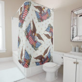 Rideaux De Douche Drapeau américain et aigle