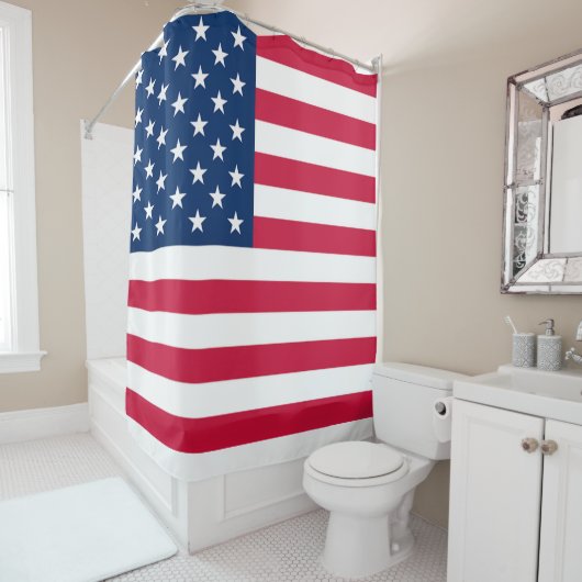 Rideaux De Douche Drapeau américain - États-Unis d'Amérique - Patrio (En situation)
