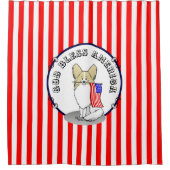 Rideaux De Douche Drapeau américain patriotique USA Papillon (citron (Devant)