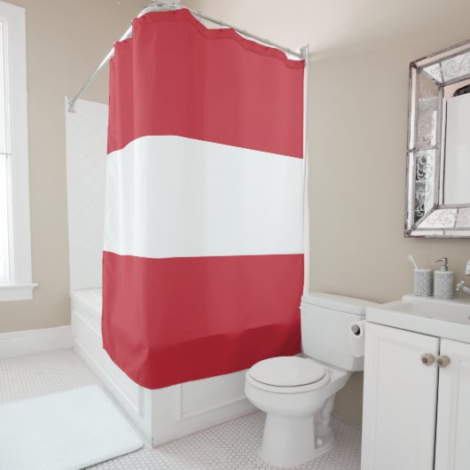 Rideaux De Douche Drapeau autrichien (En situation)