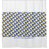 Rideaux De Douche DRAPEAU BARBADOS | Écriture chrétienne personnalis (Devant)