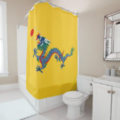 Rideaux De Douche Drapeau chinois de dynastie Qing (dragon chinois)  (En situation)