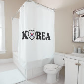 Rideaux De Douche Drapeau coréen Love Heart (En situation)
