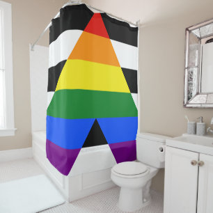 Rideaux De Douche Drapeau d'allié straight de SlipperyJoe lisse arc-